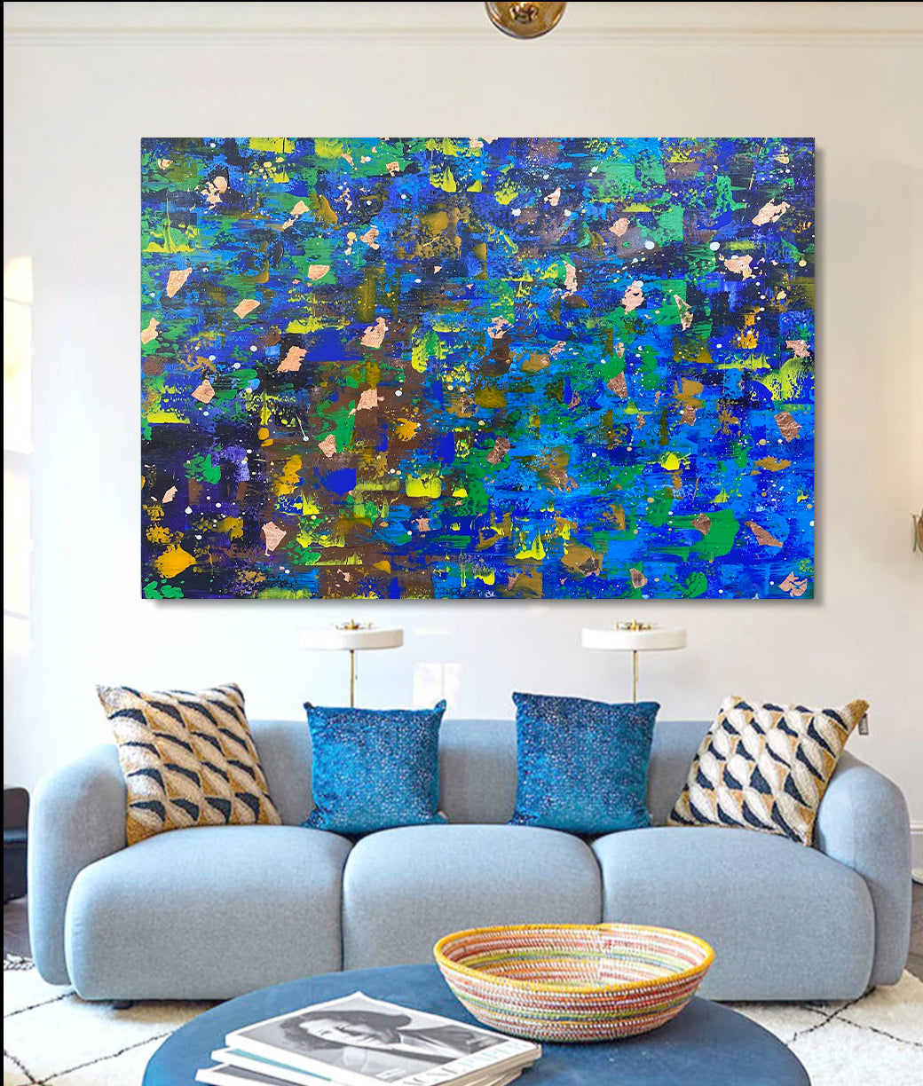 Blue deer - signé par l'artiste Maryam GSS.